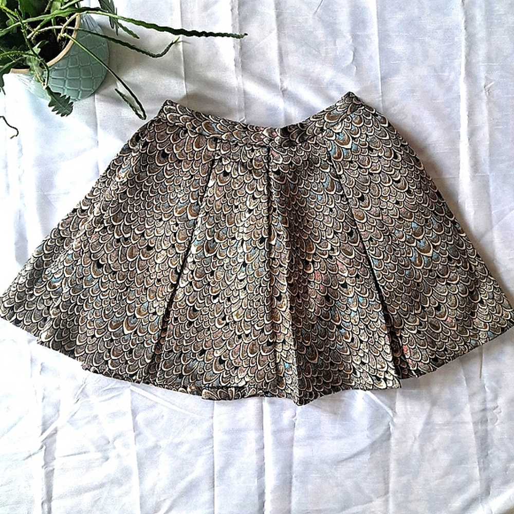 Simons Twik Brand Flared Skirt with Pleats-Size Small